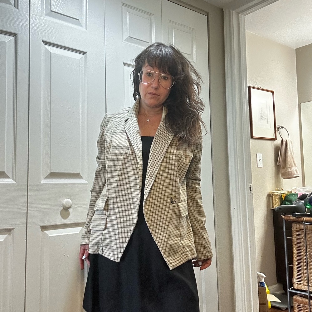 Maeve by Anthropologie Houndstooth Blazer
